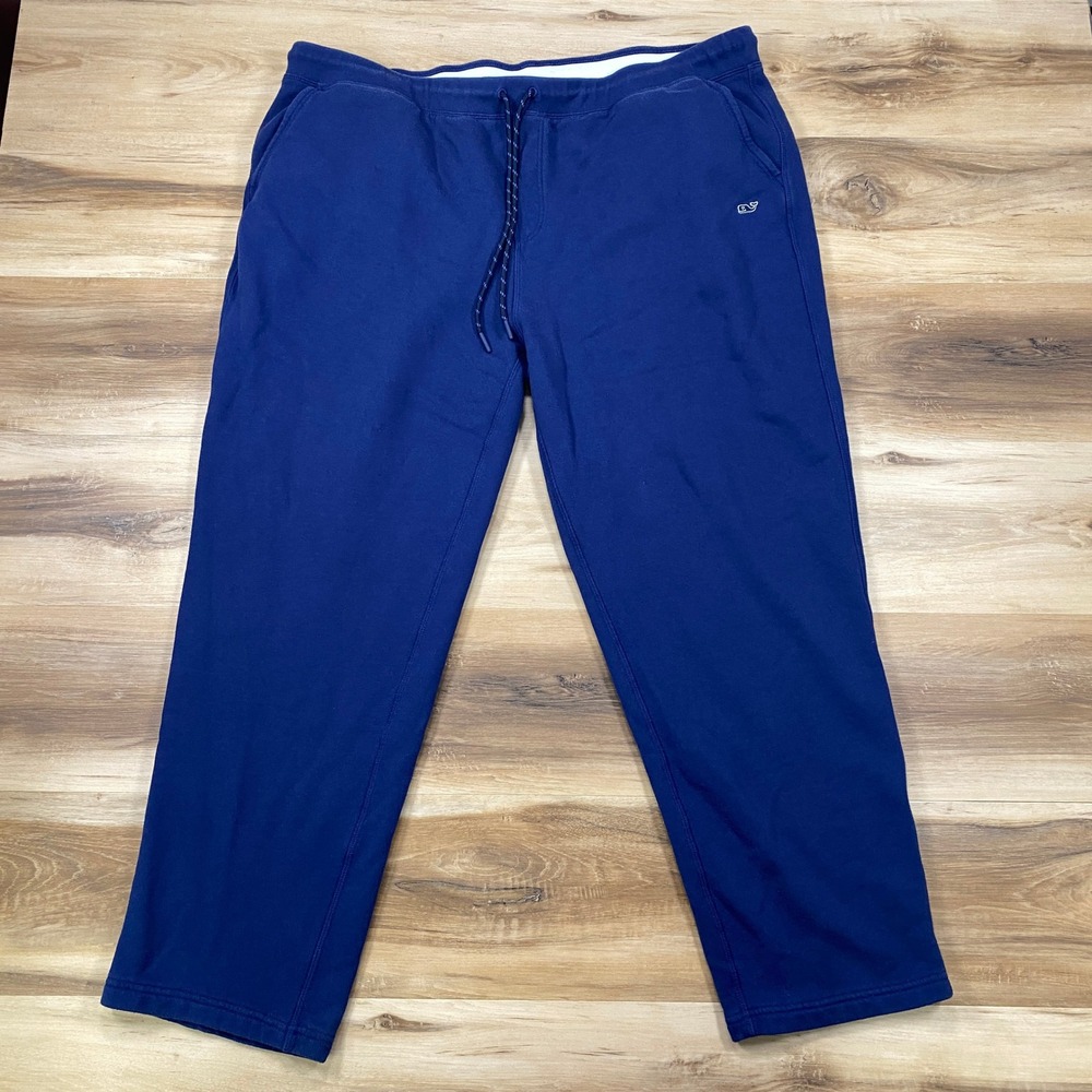 Vineyard Vines Sweatpants Mens 2XL Classic Cotton Blend Relaxed Navy Blue